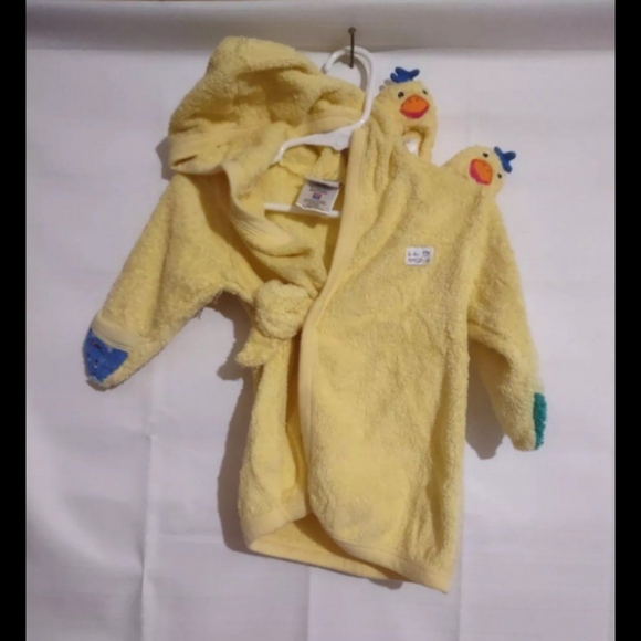 Baby Einstein Bath Robe Slippers Terry Cloth Turtle Pool Duck Swim Infant